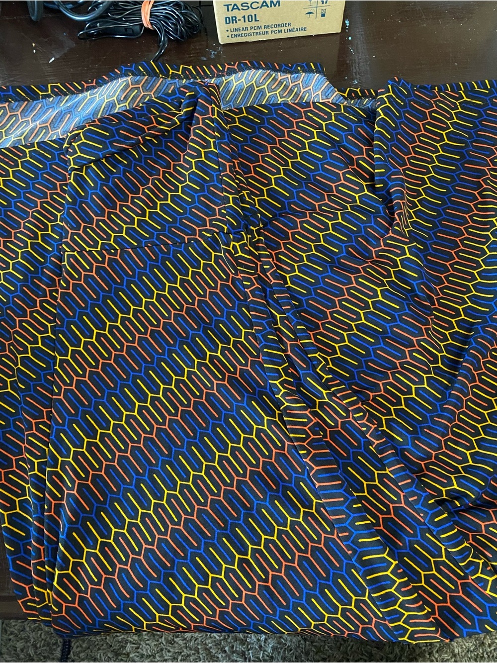 Multicolor Geometric Pattern maxi skirt - Blue, Yellow & Orange